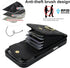 MRRSIWEI 17 17 Crossbody Case for Apple Pro Max with Card Holder, PU Leather with Wallet Removable Lanyard Wrist Strap