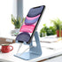 CreaDream Adjustable Cell Phone Stand, Phone Stand, Cradle, Dock, Holder, Aluminum Desktop Stand Compatible with Phone 13 12 Pro Max Charging, Accessories Desk, All Mobile Phones, Sierra Blue