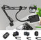 Overhead Phone Mount with 60 LED Light: Portable Selfie Light and Phone Holder for Desk, Camera Mount Arm Stand for