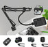 Overhead Phone Mount with 60 LED Light: Portable Selfie Light and Phone Holder for Desk, Camera Mount Arm Stand for