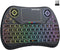 Mini Wireless Keyboard with Touchpad Mouse, 2.4GHz Portable Handheld Keyboard, RGB Backlit, Rechargeable Battery