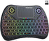 Mini Wireless Keyboard with Touchpad Mouse, 2.4GHz Portable Handheld Keyboard, RGB Backlit, Rechargeable Battery
