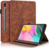 Case for Samsung Galaxy Tab S8 2022/S7 2020 11 Inch PU Leather Folio Stand Cover with Pencil Holder, Brown