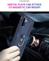 Samsung Galaxy Note 10 Case with HD Screen Protectors, Military-Grade Metal Ring Holder Kickstand, Shockproof Cover