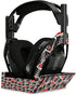 MightySkins Carbon Fiber Skin - Retro Controllers 3 for Astro A50 Wireless Headphones + Base Station (Gen 4)