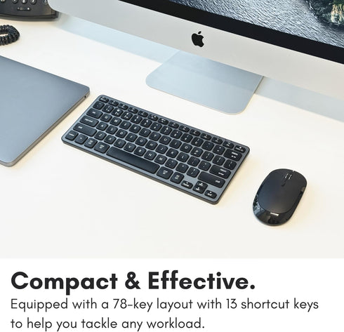 Macally Bluetooth Keyboard for Mac, Premium Multi Device Keyboard for MacBook Pro/Air, iMac, iPad, Laptop, and PC
