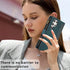 Asuwish Wallet Case for Samsung Galaxy S23 Ultra 5G - Green, 6.8" with Tempered Glass, Wrist Strap & Card Holder.