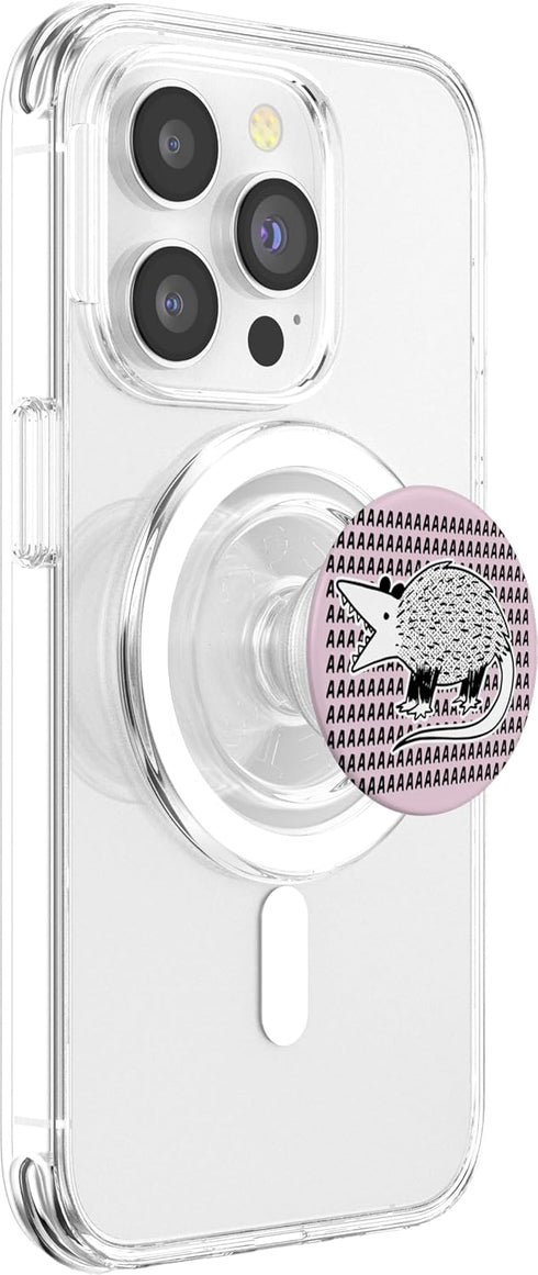 Screaming Possum Funny Weird Opossum Animal Graphic PopSockets MagSafe PopGrip for iPhone