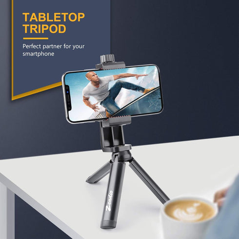 Zeadio Metal Mini Tripod, Compact Desktop Stand for Smooth 4, Osmo Mobile, Gimbal Handle Grip Stabilizer