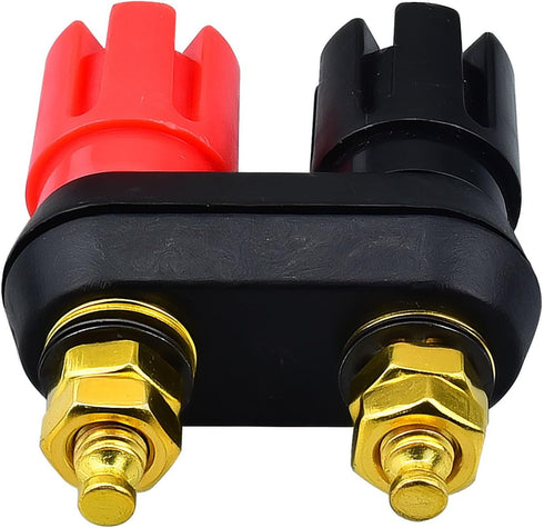 onelinkmore 2-Way Banana Plug Jack Socket Binding Post Video Speaker Terminal Connectors, Pack of 2