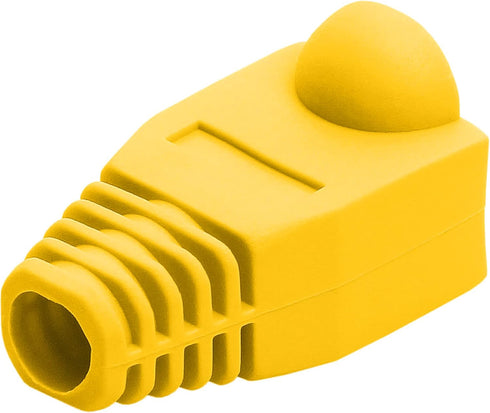 Cmple RJ-45 Color Coded Strain Relief Boots - Yellow (50 pcs)