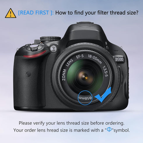 ARTCISE ND2-400 (72mm) Variable ND Filter HD Optical Glass, Anti-Glare, Ultra-Thin Frame, Precision Threads, Adjustable