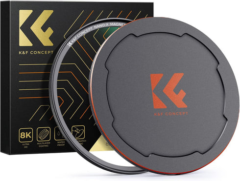 K&F Concept 62mm Magnetic MC UV Lens Protection Filter, Waterproof/Scratch Resistant Ultra-Slim UV Filter for Camera