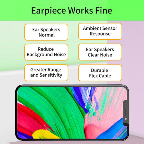 Earpiece Speaker Replacement for iPhone Xs MAX, Front Ear Piece with Ambient Light Sensor Flex Cable Assembly
