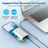 Small Portable Charger 10800mAh with Built-in USB-C Cable, Mini PD 3A Fast Charging Power Bank, LCD Display for Samsung