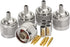 Eightwood N Male Plug Crimp RF Connector 50 ohm for RG58 RG142 LMR195 Cable (5-Pack)