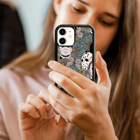 Horror Flowers iPhone 11 Case, TPU Shockproof Ghostface Design Phone Cover, Gift for Men Women