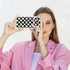 Jefonha 17 Compatible with Phone Pro Max Case with Finger Strap for Girls Women, Cute Checkered Checkerboard Phone Case