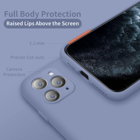 Cordking Silicone Ultra Slim Shockproof Case for iPhone 11 Pro, Soft Anti-Scratch Microfiber Lining, Enhanced Camera