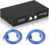 EEEKit 2 Port USB 2.0 Manual Sharing Switch Hub, Printer Scanner Splitter Adapter