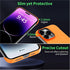 iPhone 15 Pro Max Magnetic Slim Case 6.7" (2023) - Ultra-Thin, Durable, Matte Hard MagSafe Cover with Pull Ring, Orange.