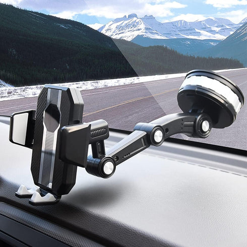 Car Phone Mount, 360° Rotatable Upgraded Holder with Suction Cup for Dashboard, Windshield, Universal for iPhone 13/12