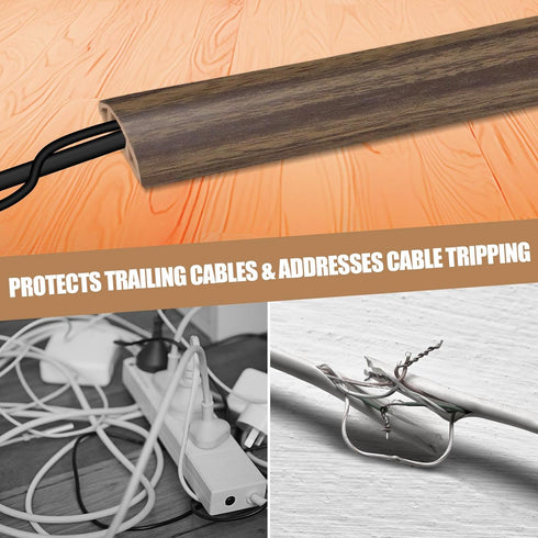 DBHXXMB-HH Hider,10FT Cavity:0.3"(W) 0.28"(H) Floor Cord Cover Self Adhesive Cord Cable Management, Extension Strip