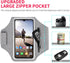 Running Armband with Earphone Bag for iPhone 16 15 Pro 14 Plus 13 11 XR XS, Galaxy S24/S10, Water Resistant Phone Holder