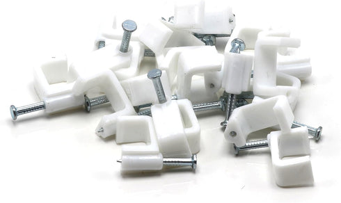 THE CIMPLE CO - Dual, Twin, or Siamese Coaxial Cable Clips, Cat6 Electrical Wire Clip, 1/2 in Nail Clip