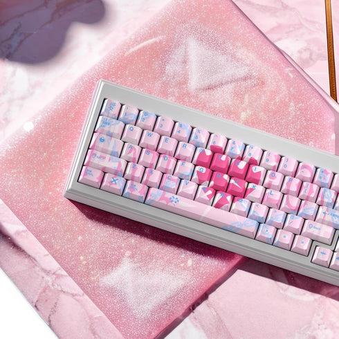 Hyekit PBT Keycaps, 144 Keys Cherry Profile Custom Keycaps, Bleeding Love Theme for Mechanical Keyboard