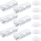 Tatuo 6 Pcs Cable Organizer Box with Wire Ties, Clear Plastic Cord Storage Box with Lid for Home Office Desk