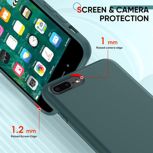 LeYi 8 7 2 Pack for iPhone Plus Case: iPhone Plus Case with Tempered Glass Screen Protectors, Shockproof Full-Body