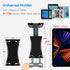 Treadmill Tablet iPad Holder Bike Handlebar Mount Clamp for 4-13" Devices, Compatible with Stationary Bikes