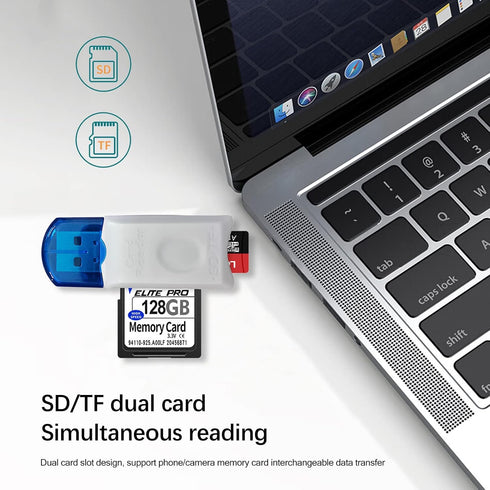 4 Pack USB SD Card Reader, Micro SD Card to USB Adapter, Card Reader for Camera Memory Card Reader