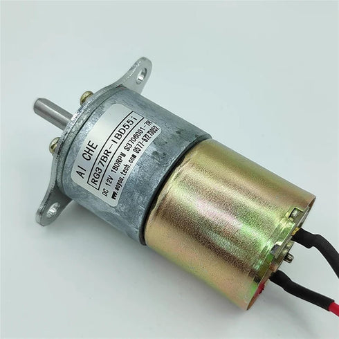 RNUDBLSK ZGB37 37mm 6V 9V 12V 180RPM Full Metal Gearbox Gear Motor DC Slow Speed Large Reduction Motor DIY Robot Toy