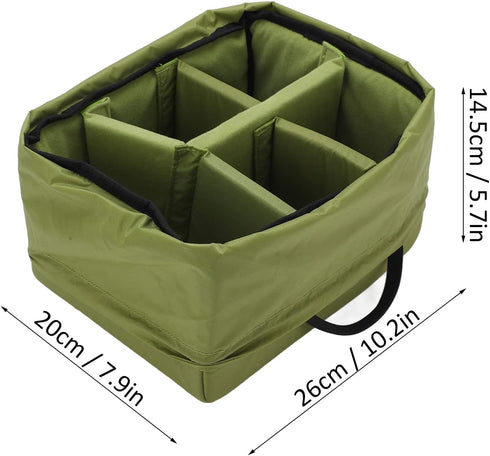 Hilitand Protective Flexible Padded Storage Bag with Removable Partition for Mirrorless Cameras and Lenses