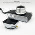 40.5mm Lens Hood for Mirrorless Camera Silver Retro Square Lens Shade Compatible with DSLR and Mirrorless Lenses