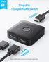 Anker 4K@60Hz 2 1 3D, Dolby, PS5 PS4, HDMI Switch, HDMI Switcher, in Out with Smooth Finish, Supports HDR, Compatible
