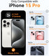 CANSHN Magnetic Case for iPhone 15 Pro, Translucent Matte Shockproof Protective Cover with Full Camera Protection