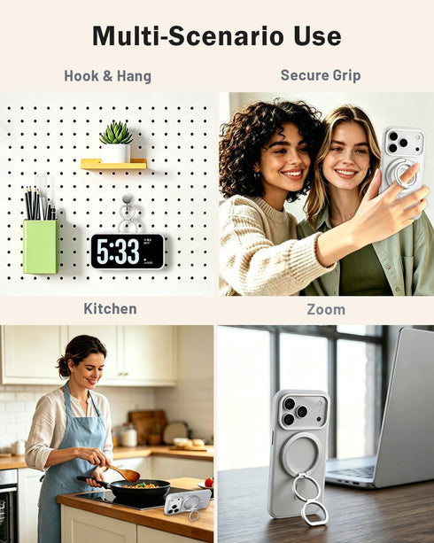 Foenor MagSafe,360Rotation 17/16/15/14/13/12 Phone Ring Holder for Magnetic Phone Grip Ultra-Thin & Lightweight