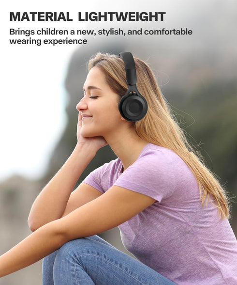 Kids Bluetooth Headphones, Over Ear Wireless Bluetooth 5.3 Headsets with Built-in Mic, Comfortable Wear