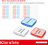 Kiorafoto SD Card Case with 36 Pack Clear Plastic Holders for SD SDXC SDHC Cards, Water-Resistant Organizer