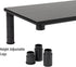 Mind Reader Height Adjustable Dual Monitor Stand, Desktop Organizer, Laptop Riser for Office, 38.5" L x 11" W