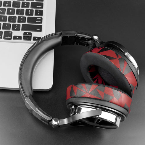 SOULWIT Cooling Gel Earpads Replacement for OneOdio Pro-10/Pro-30/Pro-50/Studio HiFi Headphones, Red Storm