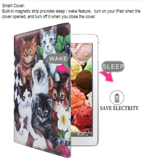 Case for iPad Pro 9.7 inch (2016), Model A1475 A1674/A1673, 360 Degree Rotating Smart Cover