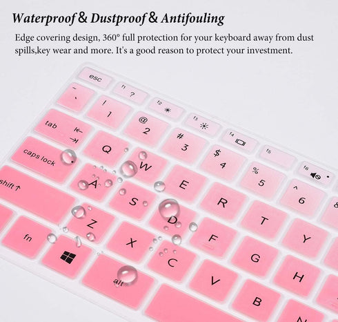 Keyboard Cover for HP Stream 14 inch 14-ds/dg Series, Skin-Gradual Pink for 14-DS0013DX DS0023DX