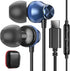 USB C Earbuds for Google Pixel 8, iPhone 15 Plus, Galaxy S24, OnePlus, Wired Type C Earphones with Microphone, Blue.