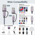 Ultra/10-2/iPhone 17-11/Samsung S25-S20,airPods,Car-4FT Travel Essentials,Multi Charging Cable for Apple Watch