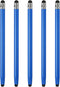 MECCANIXITY 5pcs Stylus Pens for Touch Screens, Dual Rubber Tips Capacitive Universal Tablet Pen - Blue