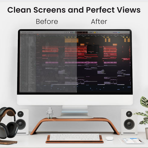 EVEO 2 (2oz) Screen Cleaner Spray and Wipe - TV screen cleaner spray and Microfiber cloths, Computer Screen Cleaner, TV